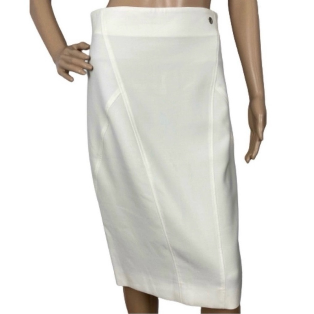 VERSACE COLLECTION WHITE PENCIL SKIRT